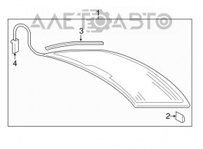 Стекло заднее Audi A3 8V 15-20 4d, с тонировкой