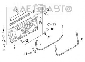 Дверь в сборе передняя левая Audi A3 8V 15-19 кабрио