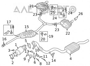 Насадка глушителя правая Audi A4 B9 17- новый OEM оригинал