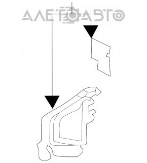 Дефлектор радиатора правый Audi A4 B9 17- 2.0Т малый