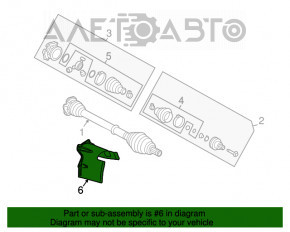 Защита привода переднего правая Audi A4 B9 17-21 алюминий