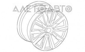 Диск колесный R18 Audi A4 B9 17-19 легкая бордюрка