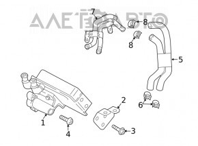 Трубки охлаждения маслянной системы Audi A4 B9 17- 2.0T
