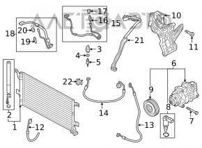Трубка кондиционера конденсер-компрессор Audi A5 F5 17- 2.0T
