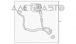 Трубка кондиционера компрессор-печка третья Audi A4 B9 17- 2.0T длинная r134a