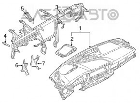 Труба подторпедная усиление Audi A4 B9 17-