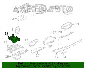 Бокс кишеня передньої панелі Audi A4 B9 17-
