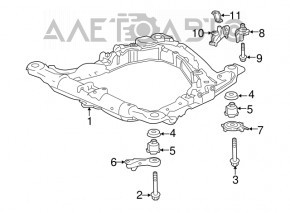 Болт крепления переднего подрамника 4шт комплект Honda Accord 13-17