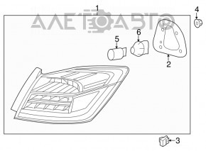 Крепление фонаря внешнего правое Honda Clarity 18-19 usa новый OEM оригинал