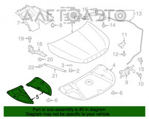 Ізоляція капота прав Subaru Forester 14-18 SJ 2.0