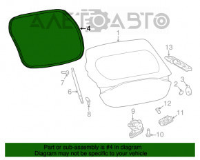Уплотнитель резина двери багажника Infiniti QX30 17-
