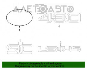 Емблема значок Lexus двері багажника Lexus GX470 03-09 новий OEM оригінал