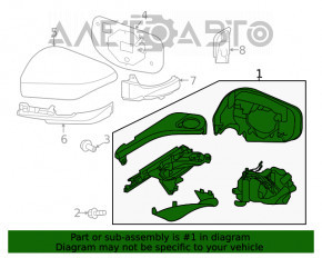 Дзеркало бічне Subaru Outback 20-