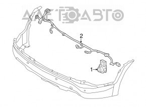 Проводка заднего бампера Hyundai Santa FE Sport 17-18 рест под парктроники