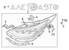 Кріплення фари нижнє праве Hyundai Sonata 20-