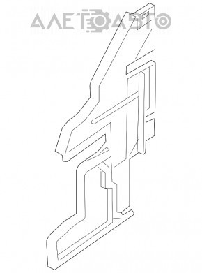 Дефлектор радиатора правый Nissan Altima 16-18 галоген