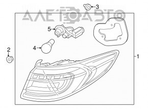 Ліхтар зовнішній крило лівий Hyundai Sonata 18-19 LED