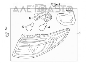 Ліхтар зовнішній крило правий Hyundai Sonata 18-19 галоген