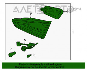Фонарь внутренний крышка багажника левый Kia Forte 4d 17-18 рест галоген, царапины, трещины