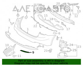 Відбивач задній лівий Kia Forte 4d 17-18 рест