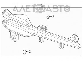 Отражатель задний правый с ПТФ Hyundai Sonata 20- SEL/SEL Plus/Limited