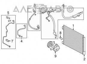 Трубка кондиционера компрессор-печка Nissan Rogue Sport 17-18
