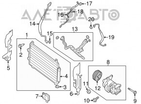 Трубка кондиционера компрессор-печка Nissan Pathfinder 13-20 hybrid