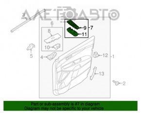 Управление стеклоподъемником передним левым Kia Sorento 16-18 sport