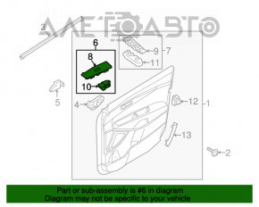 Управление стеклоподъемником передним правым Kia Sorento 16-18
