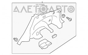 Обшивка арки левая Subaru Impreza 5d 17- черная царапины