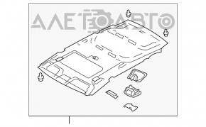 Обшивка стелі Subaru b9 Tribeca сірий під люк безз вент отворів