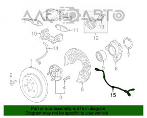 Датчик ABS задній лівий Buick Encore 13-