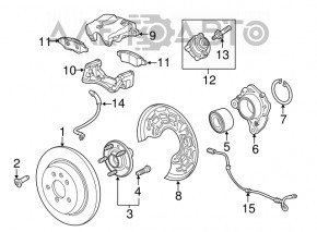 Датчик ABS задний левый Buick Encore 13-19