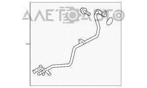 Патрубок охлаждения металл Porsche Panamera 10-16 4.8 длинный