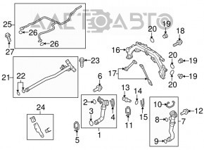 Трубка системи вентиляції Porsche Panamera 10-16 4.8 новий OEM оригінал