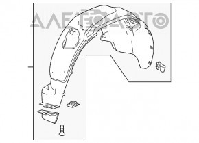 Підкрилок задній правий Buick Encore 13-
