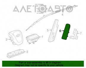 Подушка безпеки airbag сидіння зад лев Buick Encore 13-