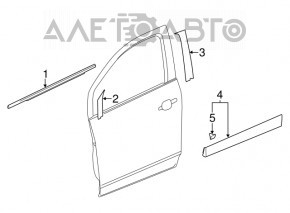 Накладка двери нижняя передняя правая Buick Encore 13-19