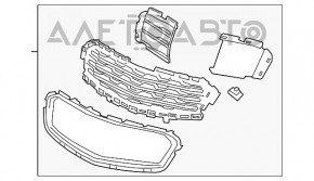 Решетка радиатора grill Chevrolet Cruze 15-16 рест, трещина