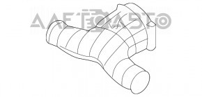 Патрубок від турбіни на інтеркулер прав Porsche Cayenne 958 11-17 4.8 Turbo гума