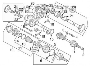 Передній редуктор Porsche Cayenne 958 11-17