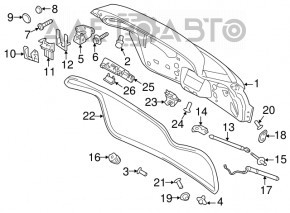 Кронштейн ручки дверей багажника Porsche Cayenne 958 11-17