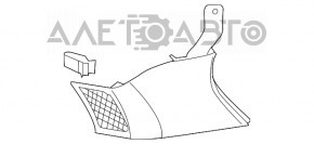 Накладка задней стойки левая Porsche Cayenne 958 11-14 задняя черн, слом креп