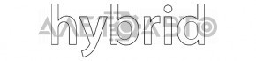 Эмблема надпись "hybrid" крыло левая Porsche Cayenne 958 11-14 серебро