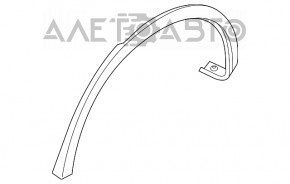 Накладка арки задняя правая Porsche Cayenne 958 11-14