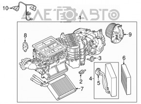 Радиатор отопителя печки Porsche Cayenne 958 11-14