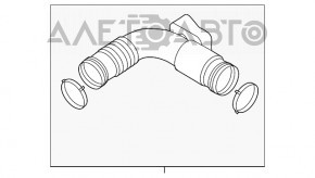 Воздухоприемник левый Porsche Cayenne 958 11-17 4.8 Turbo