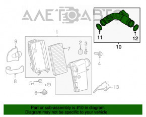 Воздухоприемник левый Porsche Cayenne 958 11-17 4.8 Turbo