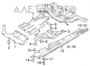 Защита арки двигателя правая Porsche Cayenne 958 11-14 новый OEM оригинал