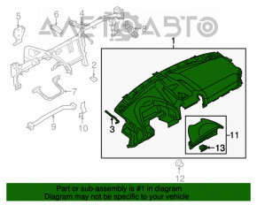 Комплект накладок салона Audi A4 B8 13-16 20шт под карбон, надломы